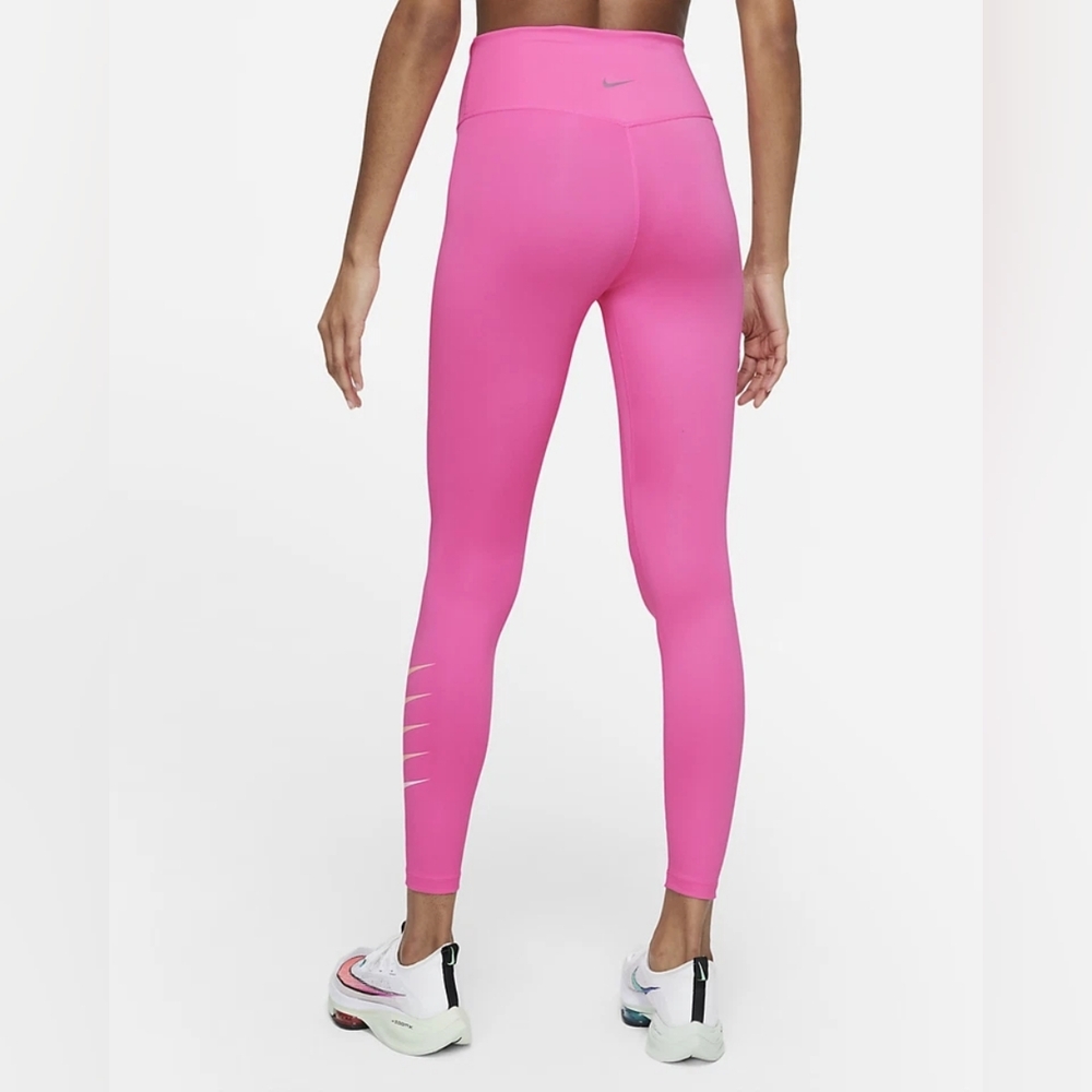 EUC Nike Swoosh Run Mid-Rise 7/8 Running Leggings - Pink Glow - Women's XS